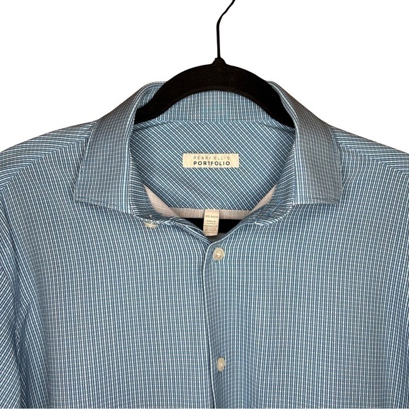 Perry Ellis Men’s Long Sleeve Button Up Dress Shirt - Size 15 1/2, 34/35 - Picture 2 of 7